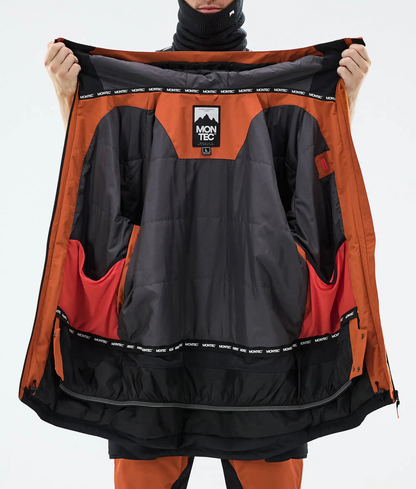 Arch Herren-Skijacke – Burnt Orange / Schwarz