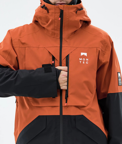 Arch Herren-Skijacke – Burnt Orange / Schwarz