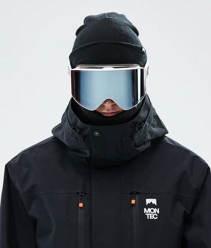 Skibrille – Weiß / Weiß mit Moon-Blue-Spiegelbeschichtung