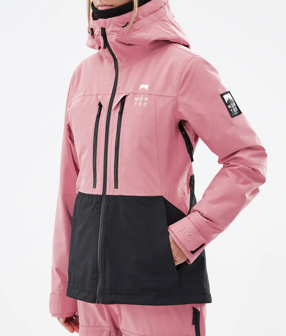 Moss W Damen-Skijacke – Pink / Schwarz