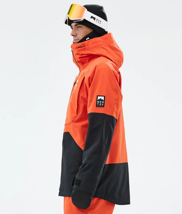 Arch Herren-Skijacke – Orange / Schwarz