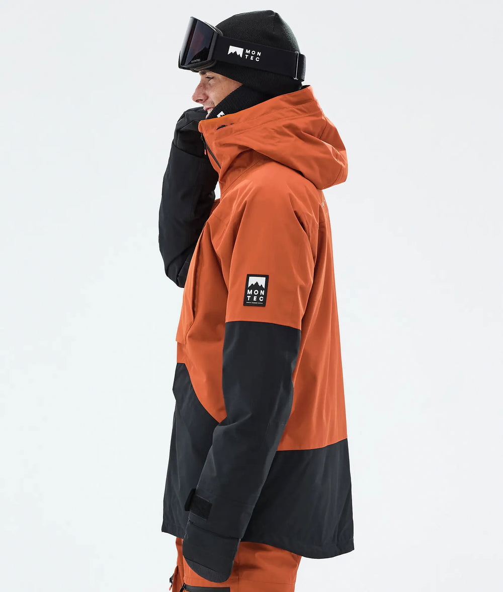 Arch Herren-Skijacke – Burnt Orange / Schwarz