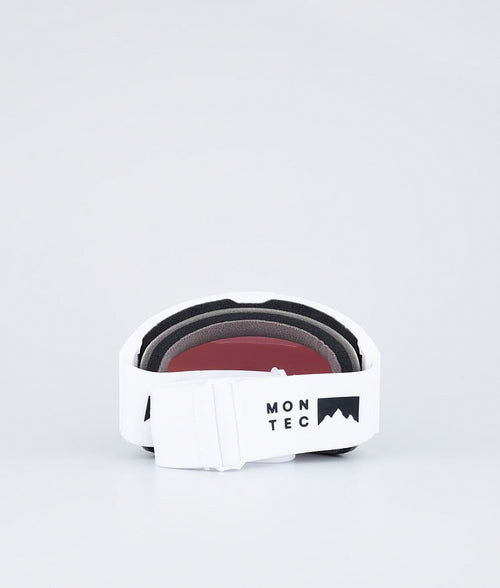 Skibrille – Weiß / Weiß mit Moon-Blue-Spiegelbeschichtung