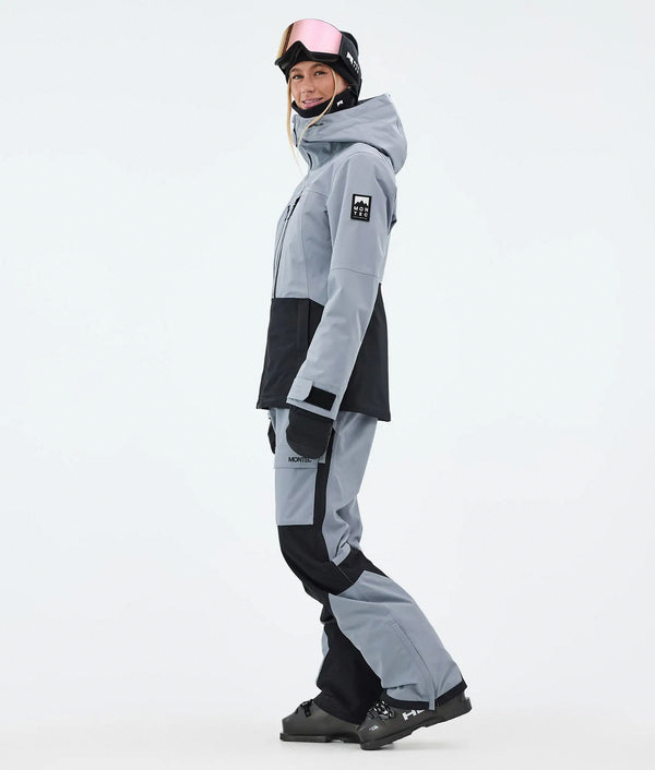 Moss W Damen-Skijacke – Hellblau / Schwarz