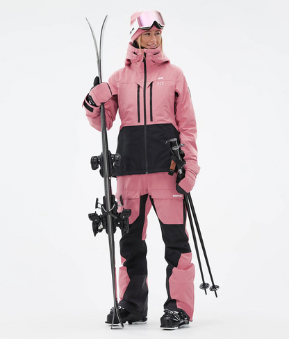 Moss W Damen-Skijacke – Pink / Schwarz